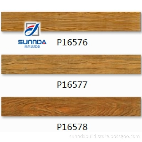 digital printed rustic wooden pattern glazed non-slip rustic ceramic wood flooring bedroom tiles